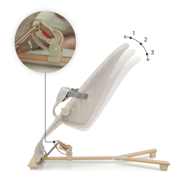 KINDERKRAFT Wippe Mimi Beige Holz, bis 9 kg