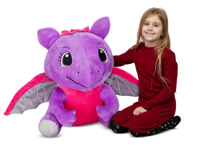 Plush Friends drak fialový plyšový 60cm sediaci 0m+