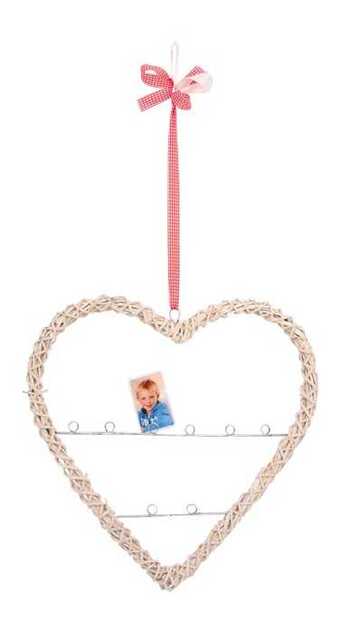 Small Foot Home Dekoration Weidenherz mit Fotohalter