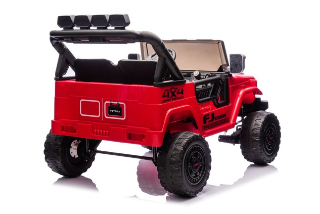 Elektrické autíčko Toyota FJ Cruiser XXL s pohonom 4x4, licencované (Dvojmiestne), červené