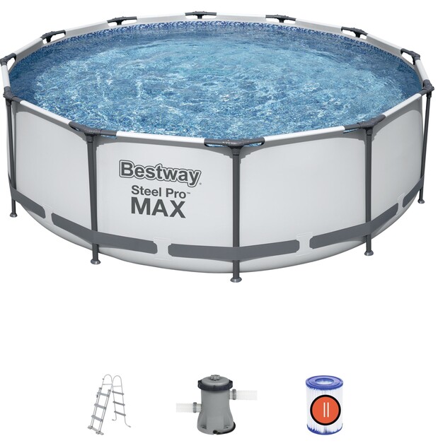Bestway Gartenpool 56418 Steel Pro MAX 3.66m x 1.00m Pool Set