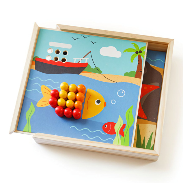 Bigjigs Toys Drevená mozaika Pláž