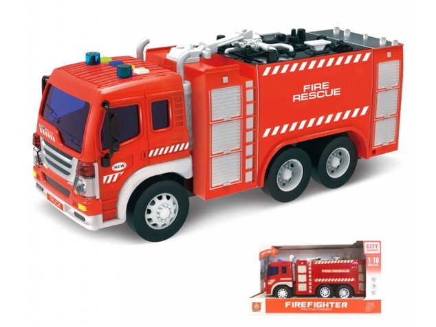 Auto hasičské so striekačkou a efektmi 28 cm