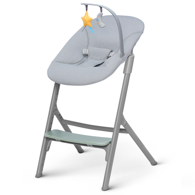 KINDERKRAFT SELECT Set jedálenská stolička Livy Olive Green + lehátko Calmee, Premium