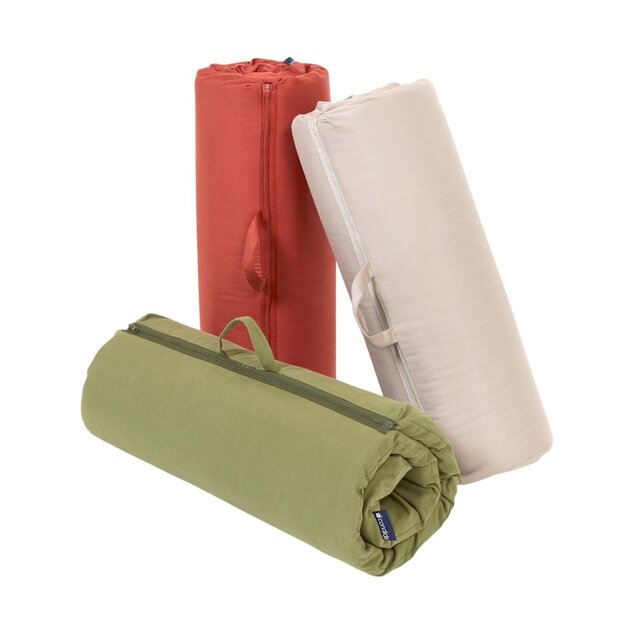 Materasso da viaggio arrotolabile Roll &amp; Go 60×120×4 cm, Khaki
