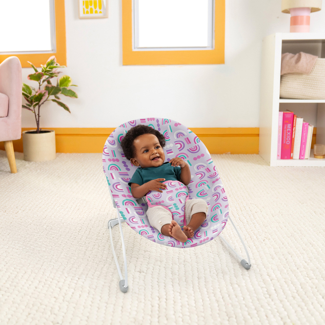 BRIGHT STARTS Transat avec jouets Confetti Rainbow™ Bouncer, 0m+