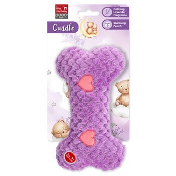 Hračka Dog Fantasy Cuddle Kost nahřívací fialová 23cm