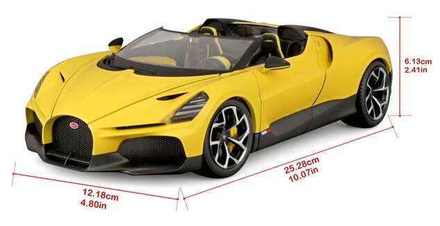 Bburago 1:18 TOP - Bugatti Mistral - Yellow
