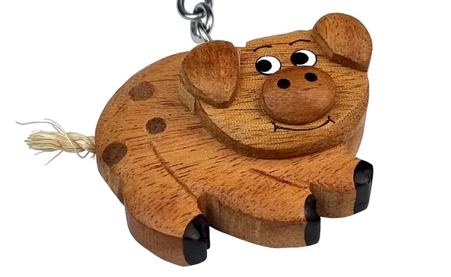 2Kids Toys Drevená kľúčenka veľká Prasa