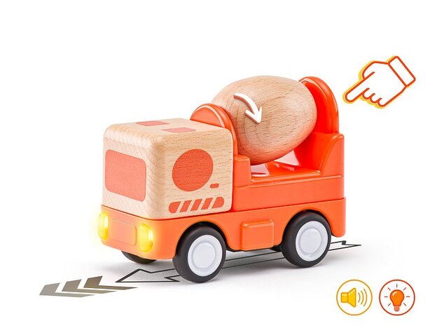 Woody Auto miešačka so zvukmi a svetlom, zotrvačník