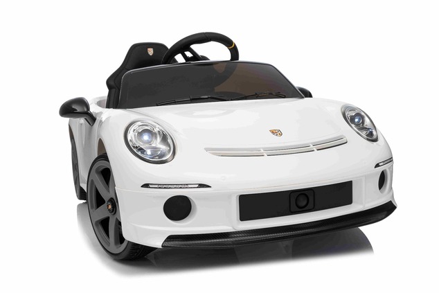 Elektrické autíčko RUF GT 12V, biele, Otváracie dvere, 2.4 GHz diaľkové ovládanie, LED sve
