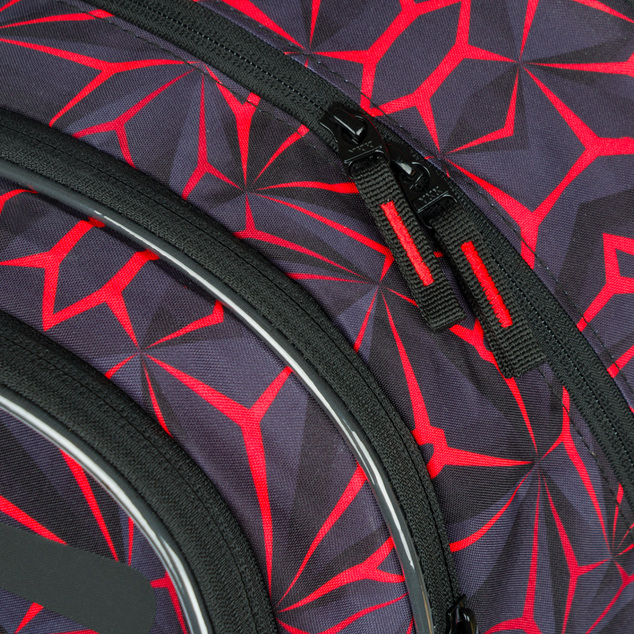 BAAGL SADA 3 Rotes Polygon: Rucksack, Waschbeutel, Tasche