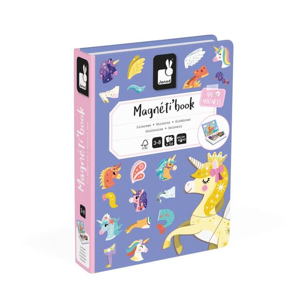 Janod Magnetibook Jednorožec Magnetická kniha pre deti