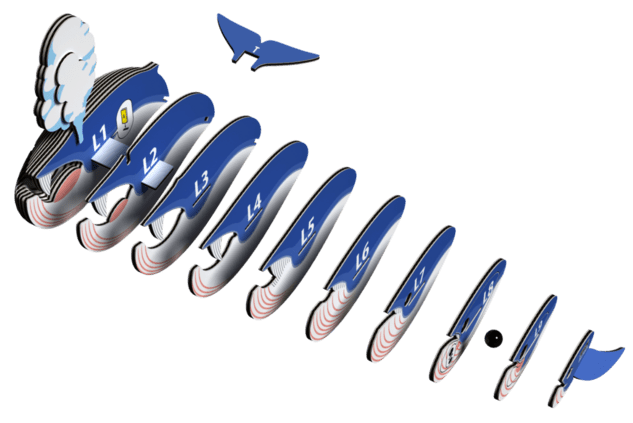 EUGY Veliki kit 3D kartonska sestavljanka