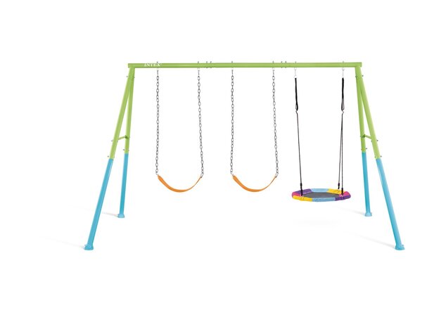 INTEX 44133 Záhradná hojdačka dvojitá 254 x 361 x 211 cm