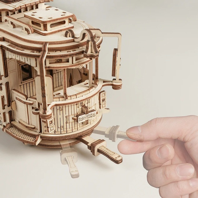 RoboTime 3D Holzmechanik-Puzzle Straßenbahn