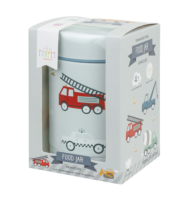 A Little Lovely Company - recipient alimentar izolat din oțel inoxidabil - vehicule