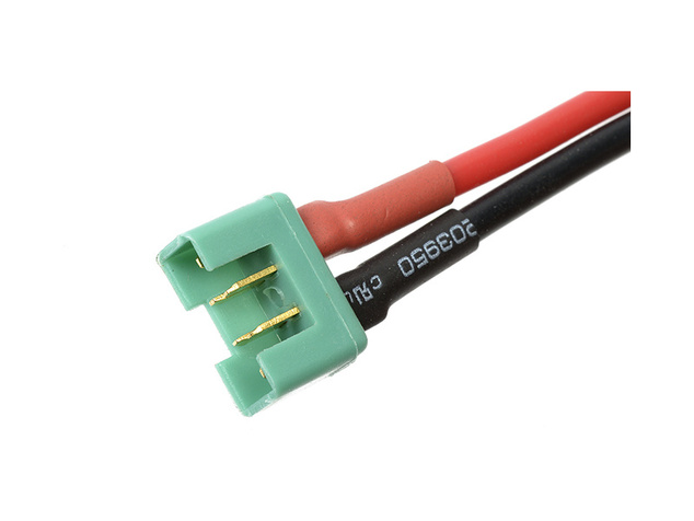 Konektor pozlátený MPX samec s káblom 14AWG 12cm