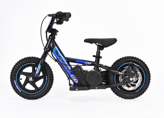 Detské elektrické odrážadlo RIRIBIKE RTX3 24V (12”), modré, Lítiová batéria, 100W motor, K