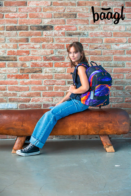 BAAGL SET 5 Skate Vibe: Rucksack, Federmäppchen, Sporttasche, Gürteltasche, Laptop-Hülle GRS