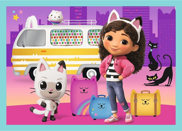 Trefl Puzzle 4v1 Gabby's Dollhouse - Gabbys großes Abenteuer