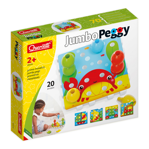Quercetti Jumbo Peggy - mozaika - 20 ks
