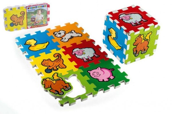 Penové puzzle Moje prvé zvieratká 15x15x1,2cm 6ks MPZ