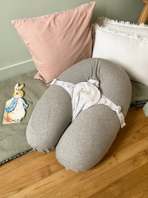 Cuscino gravidanza e allattamento Multirelax 3 in 1 Cotone, Grey Bunny