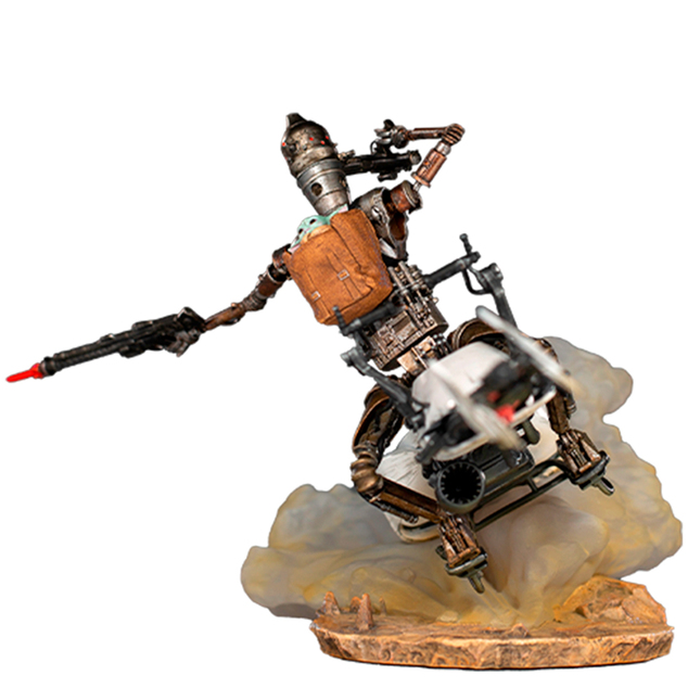 Iron Studios Star Wars: A Mandalorian - IG-11 és A Gyermek Szobor Deluxe Art Scale 1/10