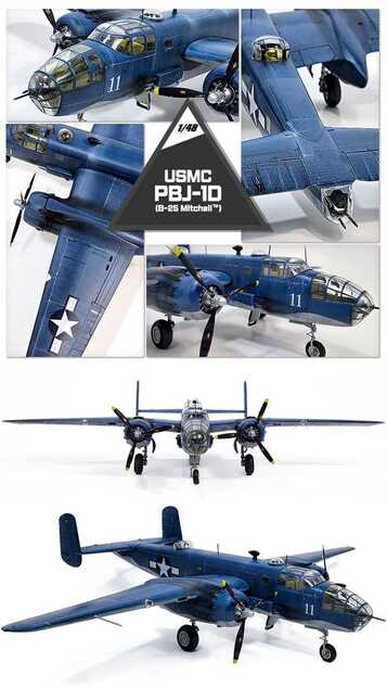 Modellbausatz Flugzeug 12334 - USMC PBJ-1D (B-25 Mitchell) (1:48)