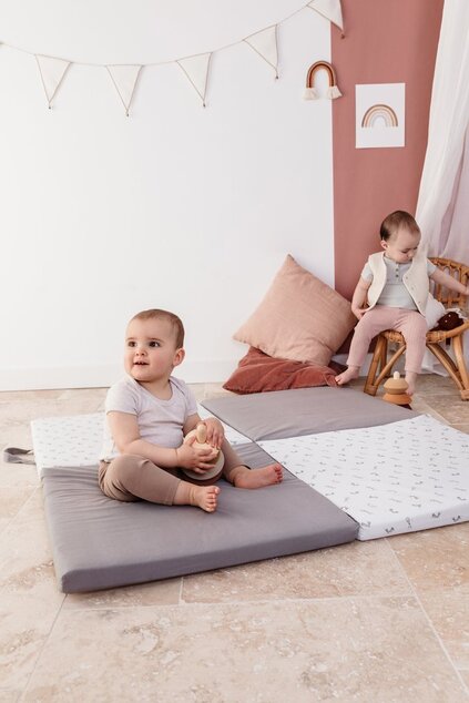 Tappetino da gioco pieghevole imbottito per bambini 3 in 1, Bunny