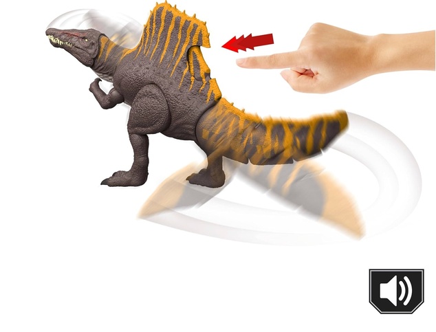 Mattel Jurassic World Spinosaurus hangokkal (SIOC)