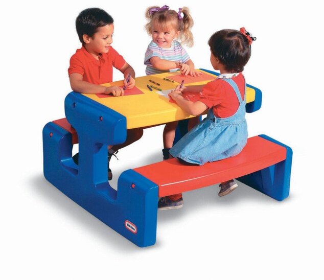 Little Tikes Detský piknikový stolík Primary veľký