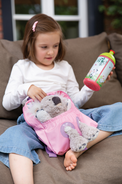 NICI Rucksack 21x26cm mit Plüschtier Koala 25cm, rosa