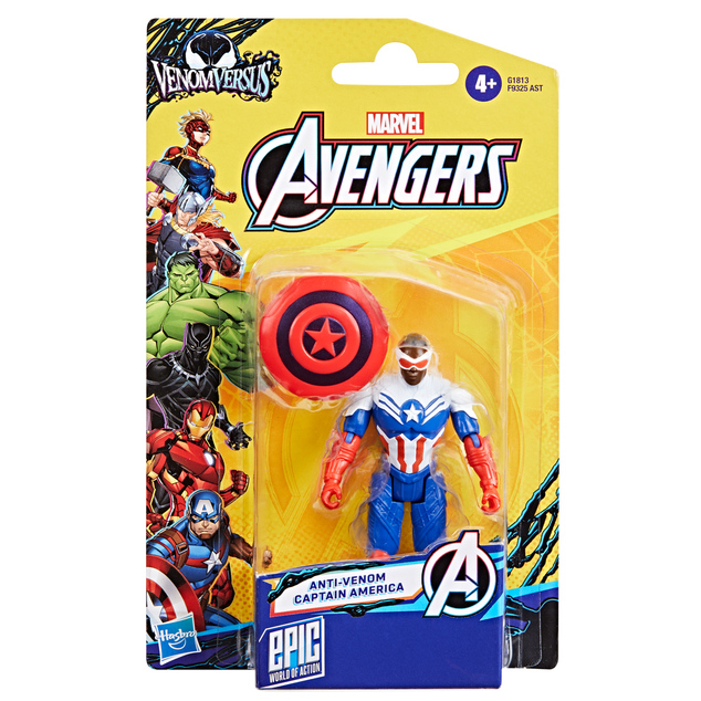 HASBRO - Avengers Venomversus Anti-Venom Captain America, figurine avec accessoires