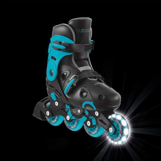 Globber Patins en ligne réglables 34-37 Noir-Aqua