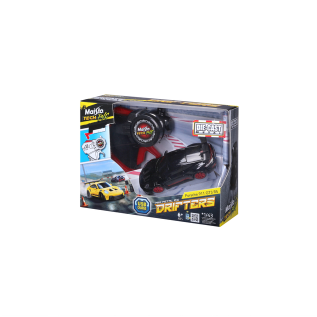 Maisto RC - MINI METAL DRIFTERS, Porsche 911 GT3 RS, 1:43, 2,4 GHz, USB, XTR