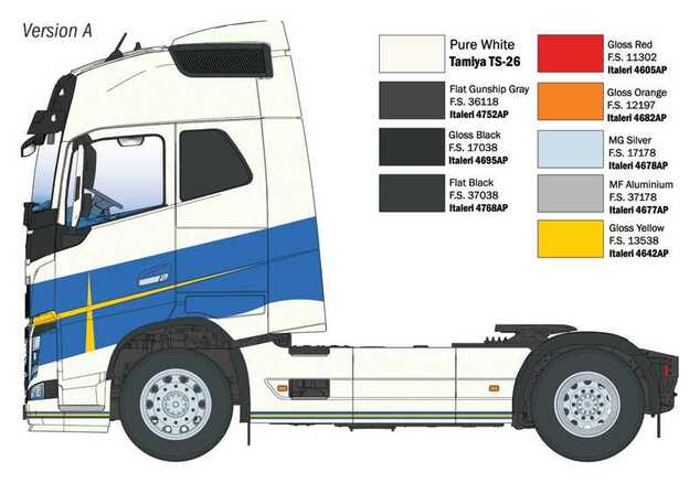 Model Kit truck 3970 - Volvo FH16 Medium Roof (1:24)