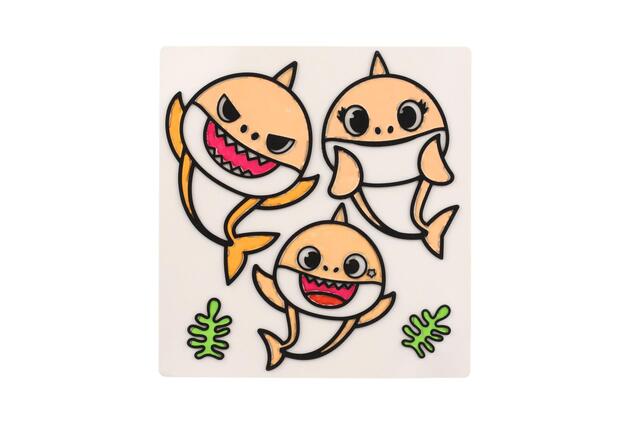 Adesivi per finestre e album da colorare Baby Shark con colori 25x26,5x5cm