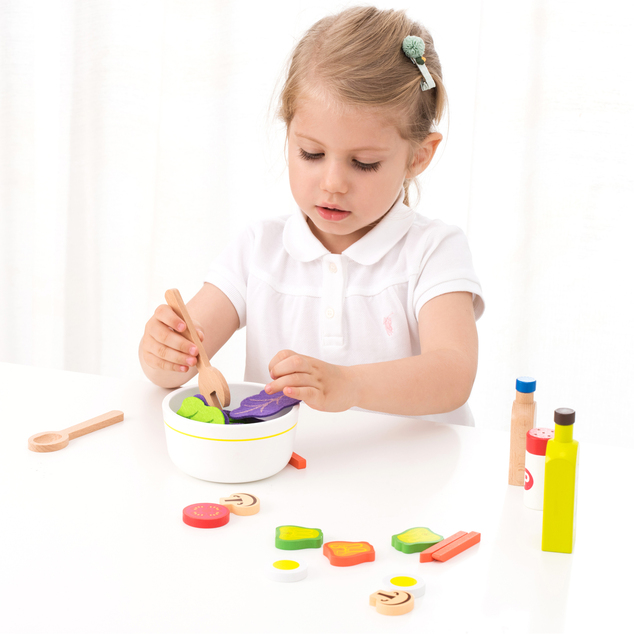 New Classic Toys Drevená sada - vyrob si vlastný šalát