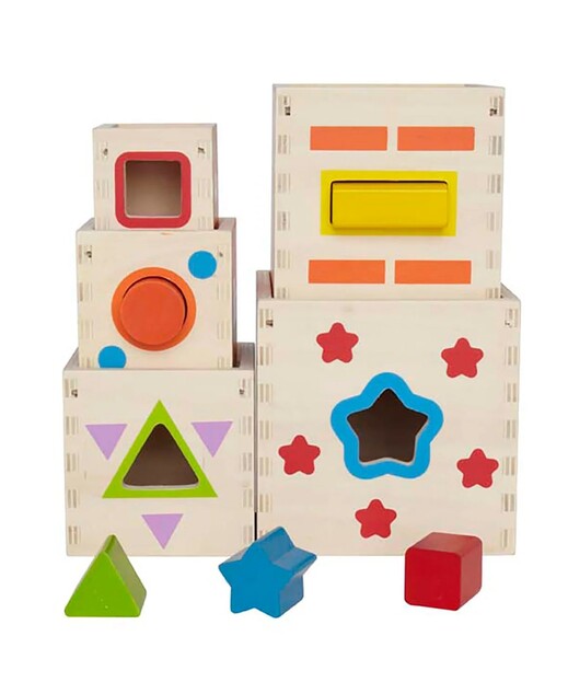 Hape Kocky pyramída s vkladacími tvarmi