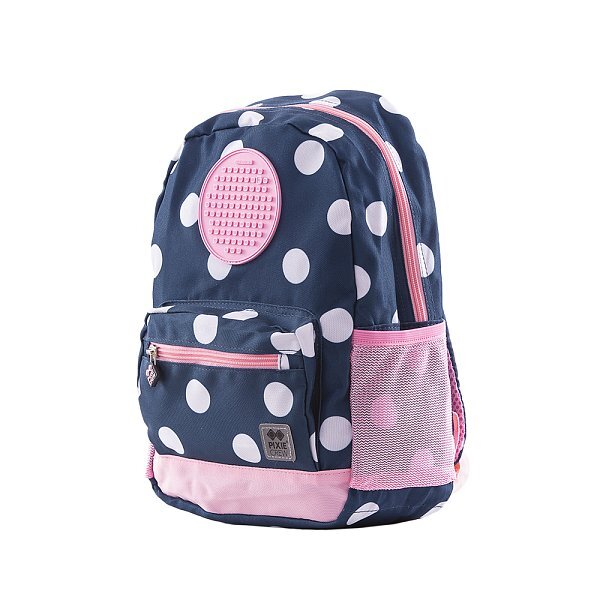 PIXIE CREW Kinder Rucksack blau mit weißen Punkten