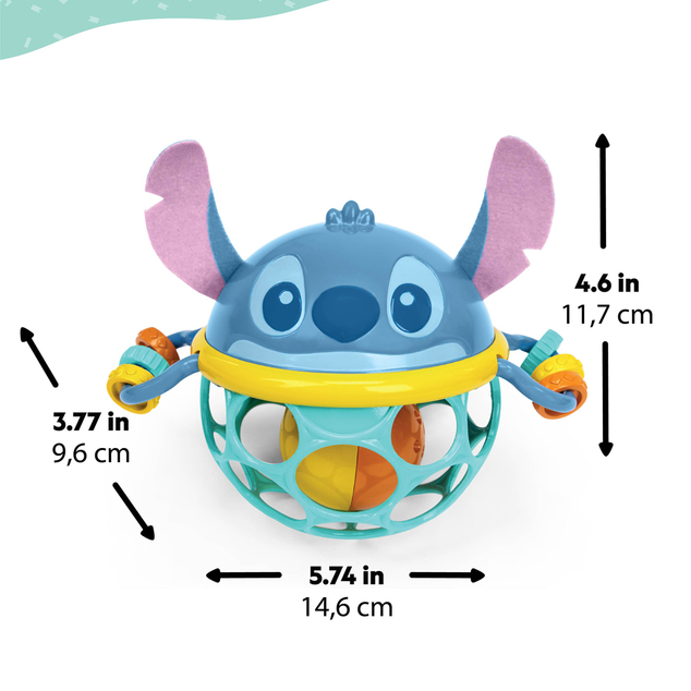 BRIGHT STARTS Zvečka senzorička Stitch Jingle &amp; Shake™, 0m+