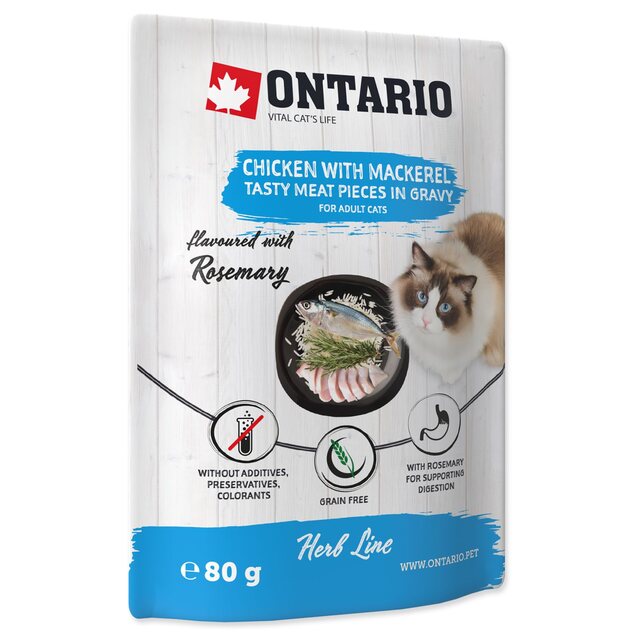 Kapsička Ontario kura a makrela v omáčke 80g