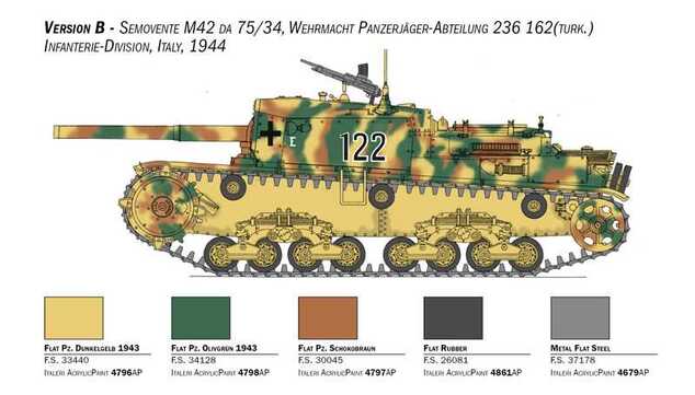 Modellbausatz Militär 6759 - Semovente M42 da 75/34 Upgrade Edition (1:35)