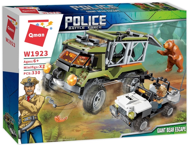 Qman Police Battle Force W1923 Бягството на гигантската мечка