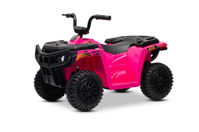 Licencovaná elektrická štvorkolka Arctic Cat 12V so zadným pohonom, ružová, LED svetlá, Lí