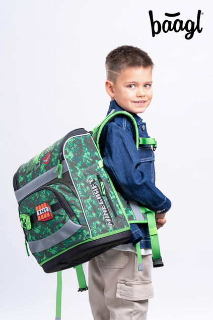 BAAGL Cartella Scolastica Zippy Plus Minecraft Boom
