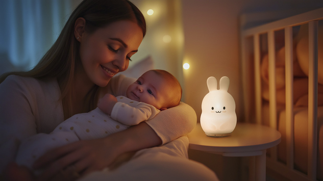 Silikónová nočná LED lampa veľkosť. M, Rabbit