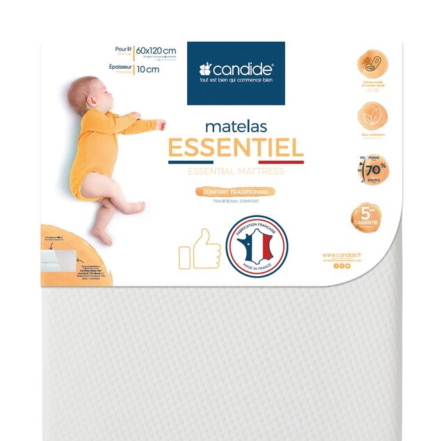 Materasso Essential 60x120x10 cm